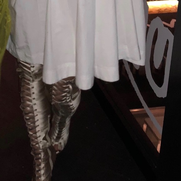 GIANVITO ROSSI Authentic 
Beige satin over-theknee - Picture 4 of 8